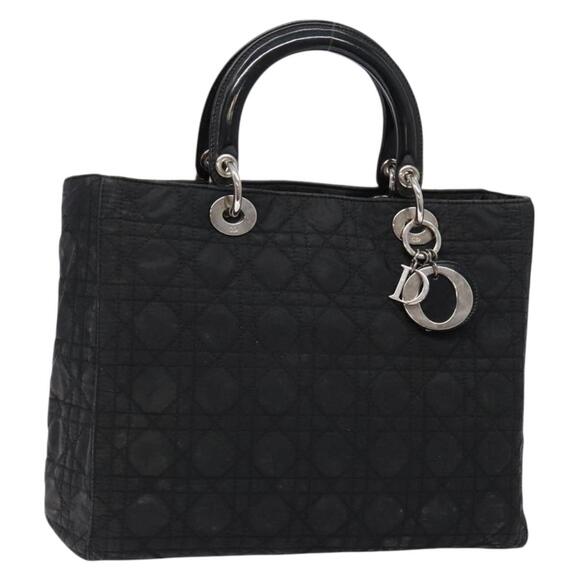 DIOR Canage Hand Bag Nylon Black Silver - Picture 1 of 12